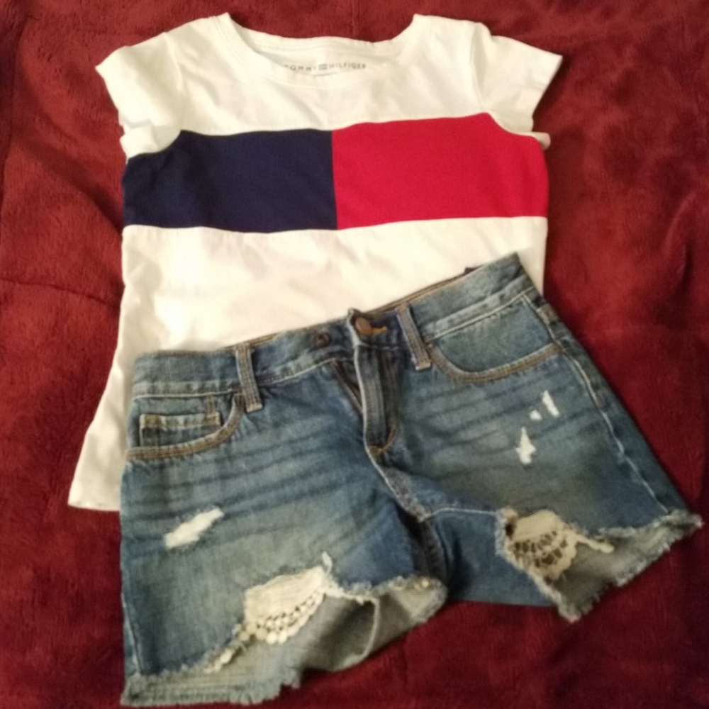 Girls Tshirt/jean short set